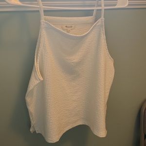 Madewell Seersucker Apron Top - Ivory